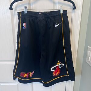 Nike NBA Miami Heat Black Basketball Shorts - Black City Edition, Youth XL